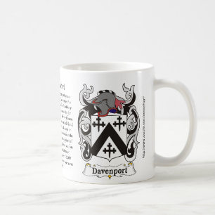 Café Caneca da brasão da família de Davenport