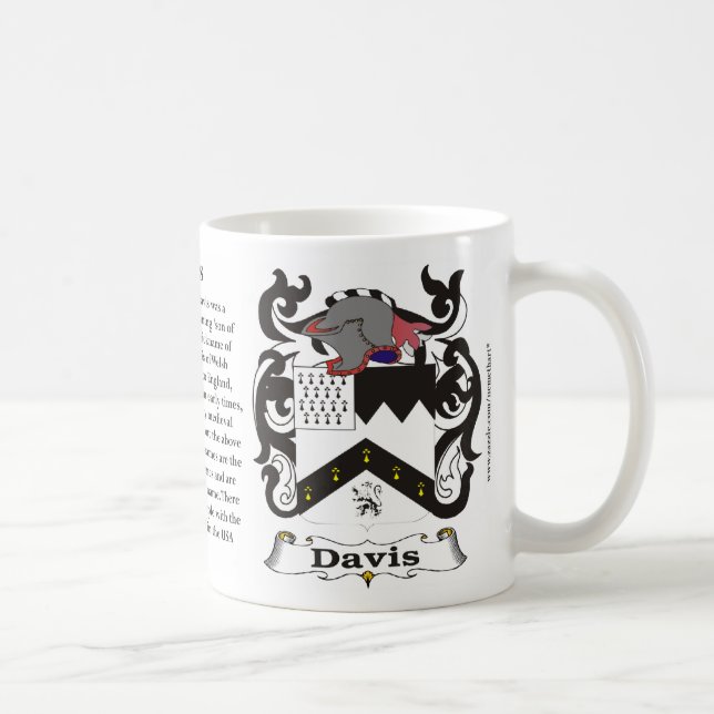 Café Caneca da brasão da família de Davis (Direita)