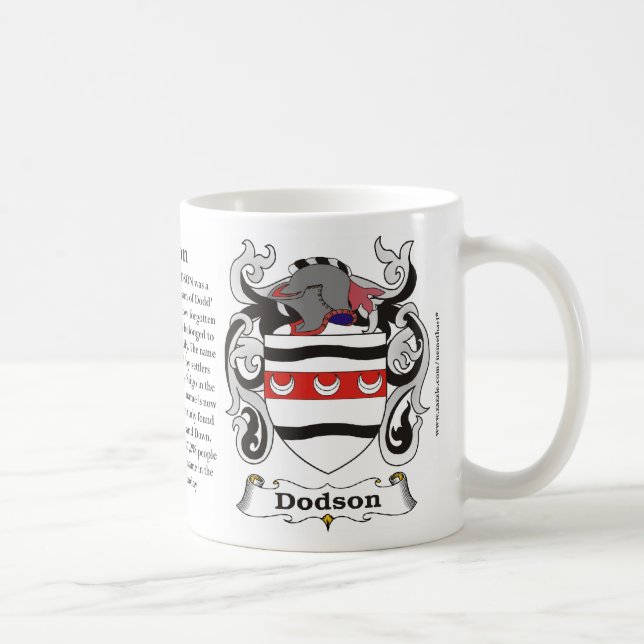 Café Caneca da brasão da família de Dodson (Direita)