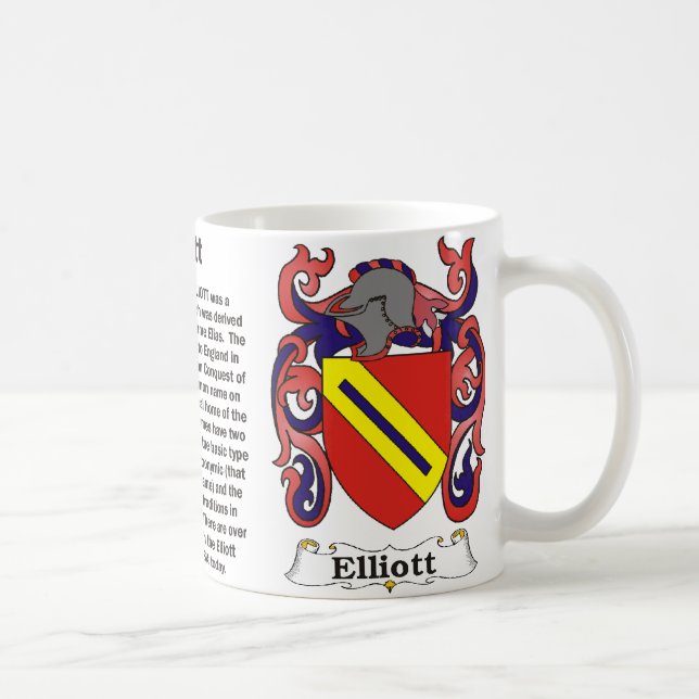 Café Caneca da brasão da família de Elliott (Direita)