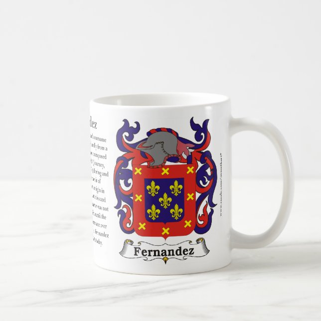 Café Caneca da brasão da família de Fernández (Direita)