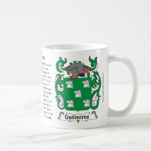 Café Caneca da brasão da família de Gutiérrez