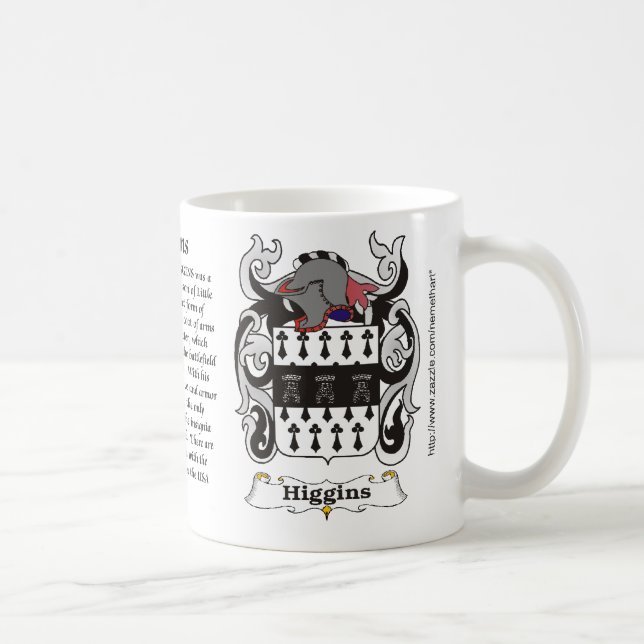 Café Caneca da brasão da família de Higgins (Direita)