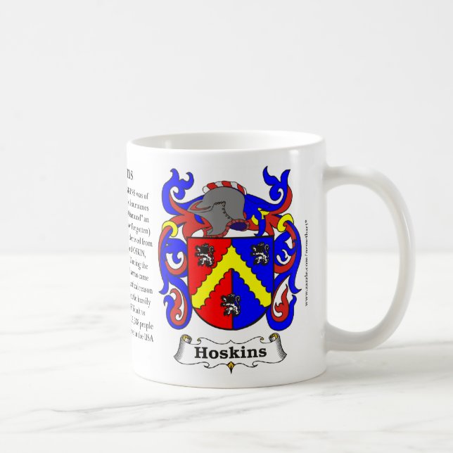 Café Caneca da brasão da família de Hoskins (Direita)