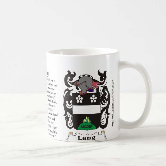 Café Caneca da brasão da família de Lang (Direita)