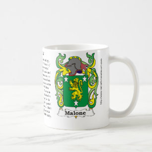 Café Caneca da brasão da família de Malone