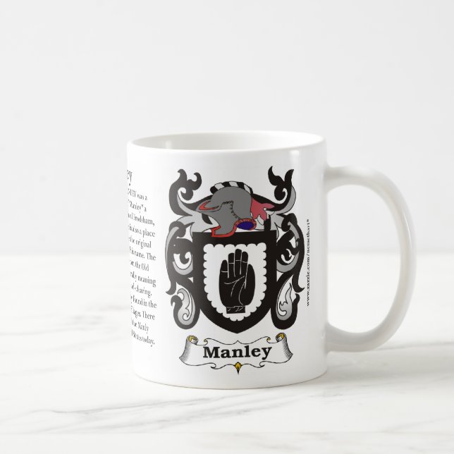 Café Caneca da brasão da família de Manley (Direita)
