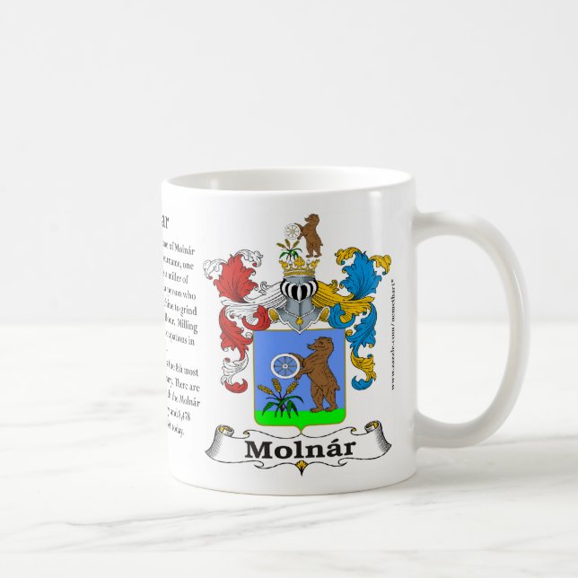 Café Caneca da brasão da família de Molnar (Direita)