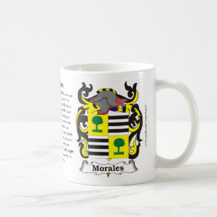 Café Caneca da brasão da família de Morales