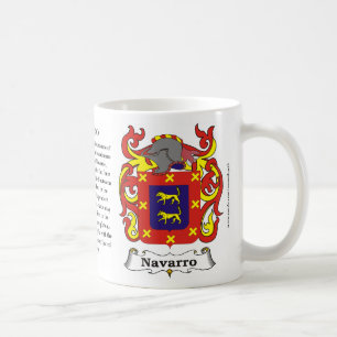 Café Caneca da brasão da família de Navarro