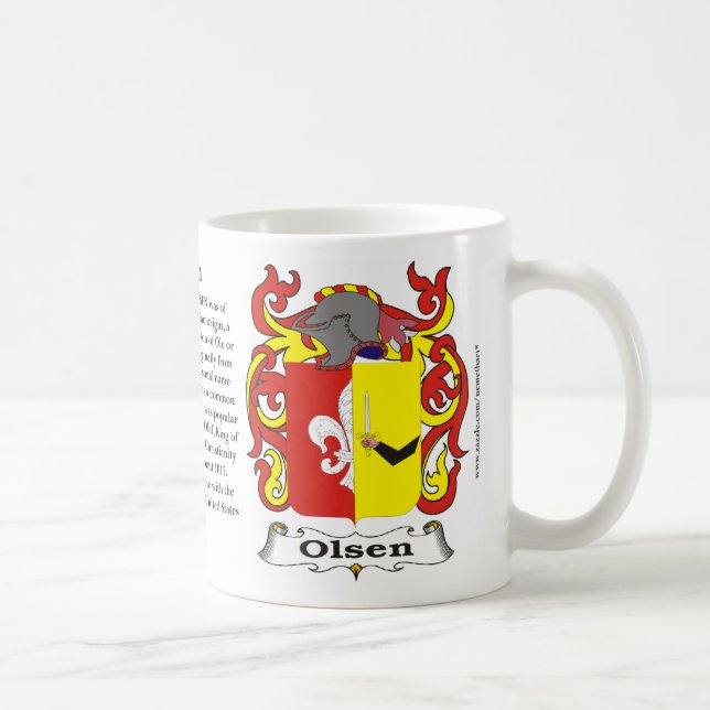 Café Caneca da brasão da família de Olsen (Direita)