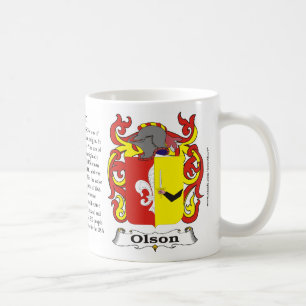 Café Caneca da brasão da família de Olson