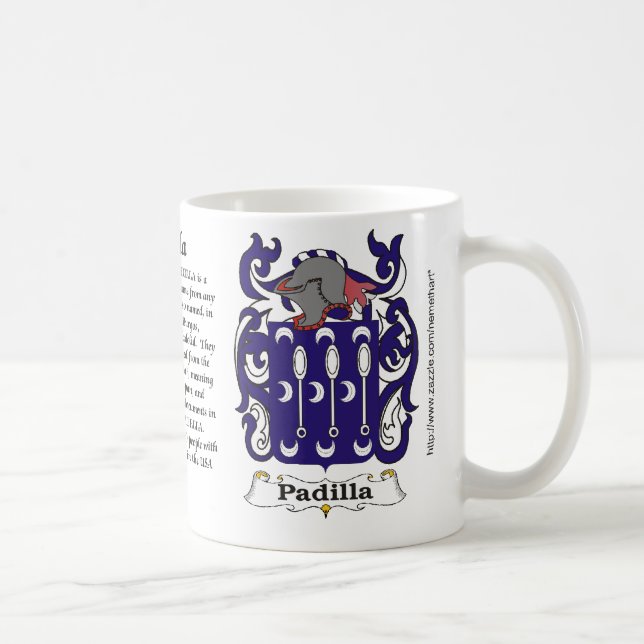 Café Caneca da brasão da família de Padilla (Direita)