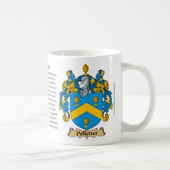 Café Caneca da brasão da família de Pelletier (Direita)