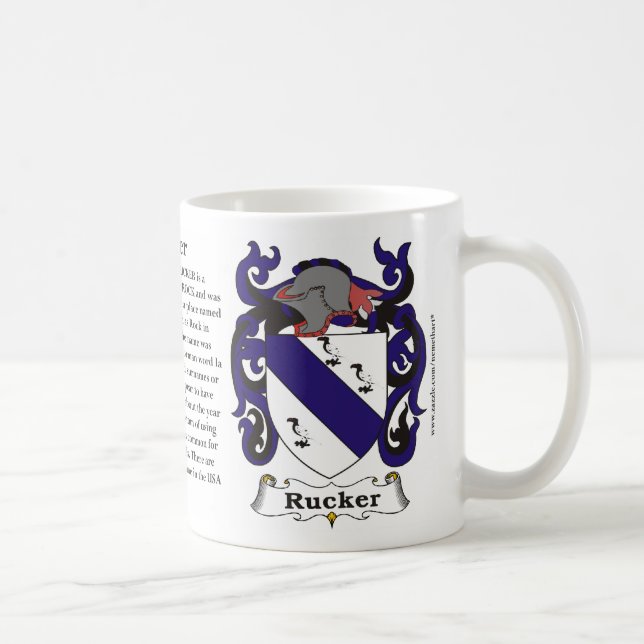 Café Caneca da brasão da família de Rucker (Direita)