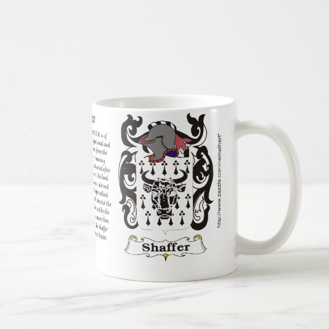 Café Caneca da brasão da família de Shaffer (Direita)