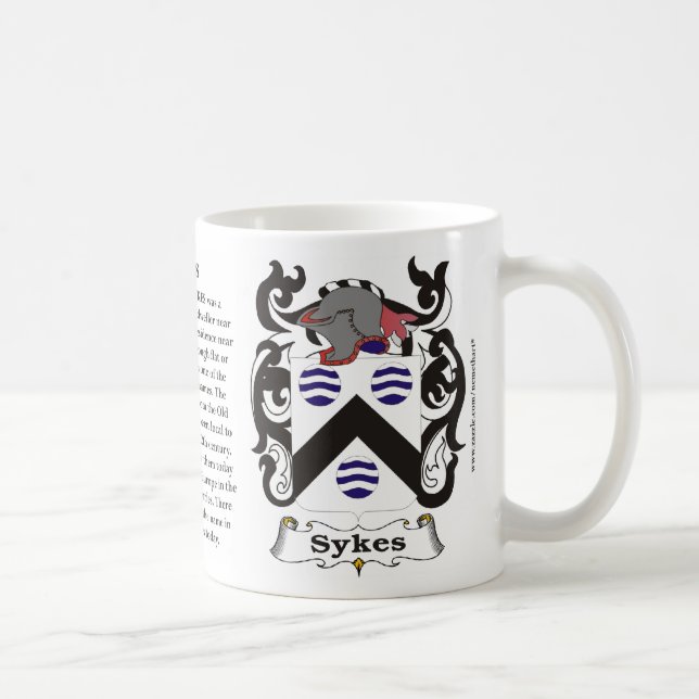 Café Caneca da brasão da família de Sykes (Direita)