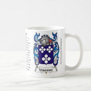 Café Caneca da brasão da família de Vincent
