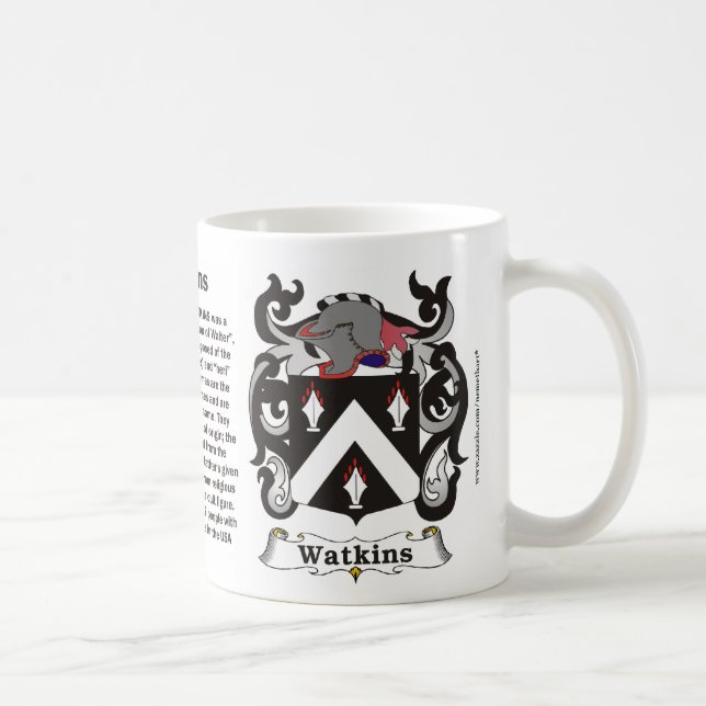 Café Caneca da brasão da família de Watkins (Direita)