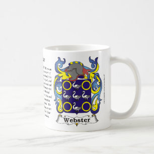 Café Caneca da brasão da família de Webster