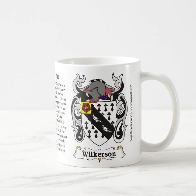 Café Caneca da brasão da família de Wilkerson (Direita)