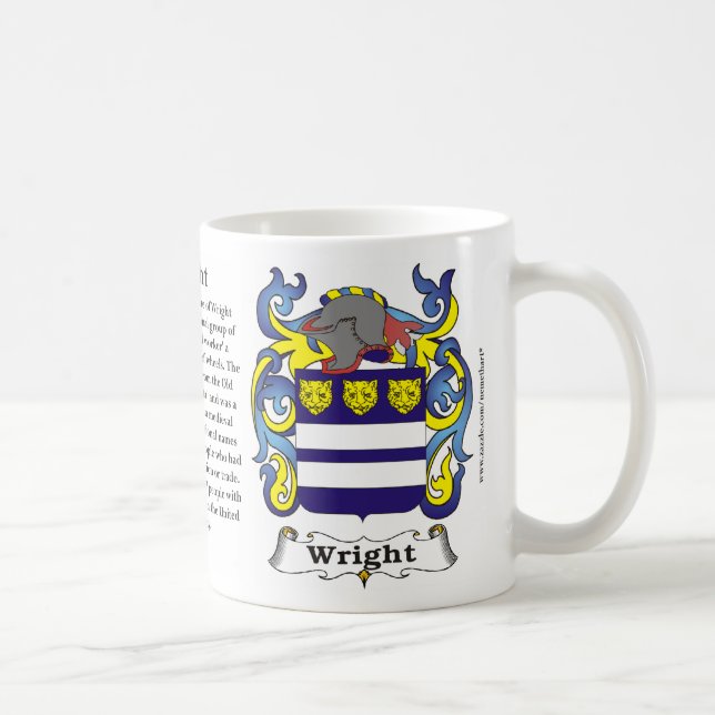 Café Caneca da brasão da família de Wright (Direita)