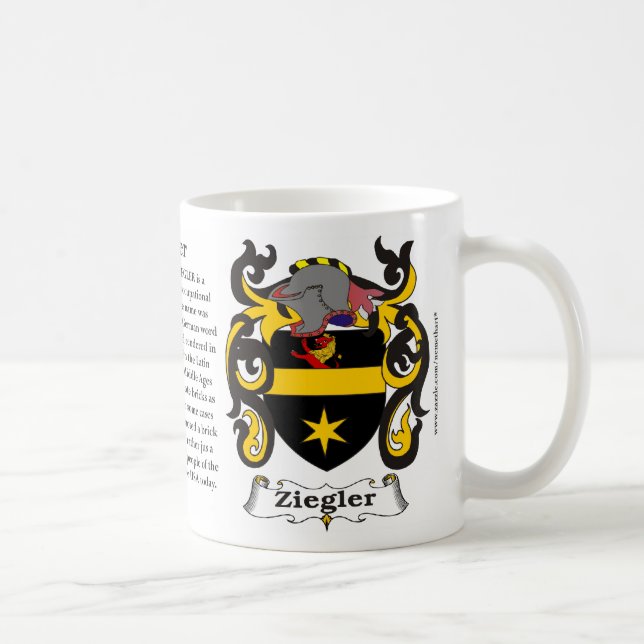 Café Caneca da brasão da família de Ziegler (Direita)