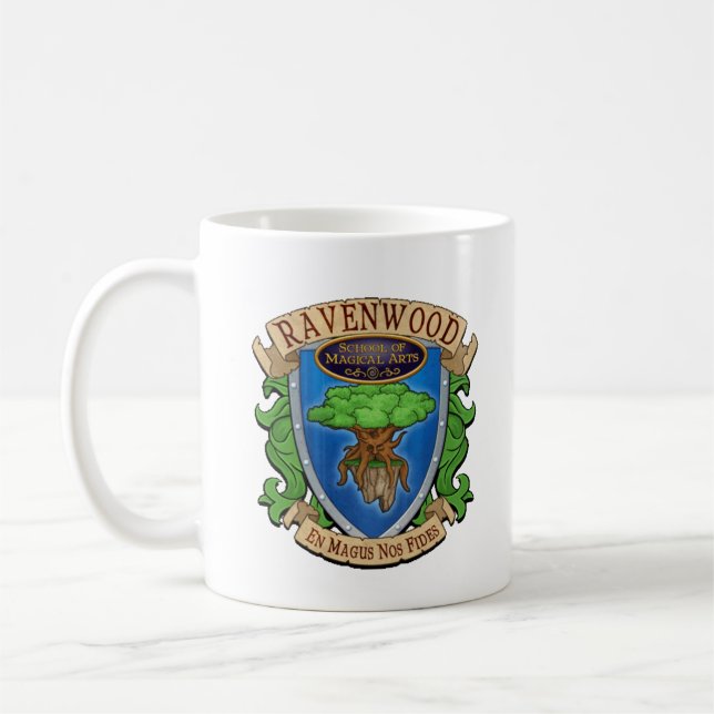 Café Caneca da brasão de Wizard101 Ravenwood (Esquerda)