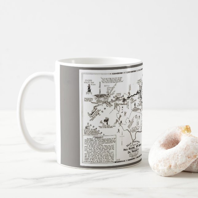 Café Caneca da Cavalgada de Paul Revere (Com Donut)