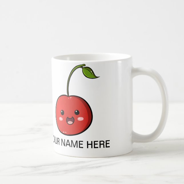 Café Caneca da cereja da fruta de Kawaii (Direita)