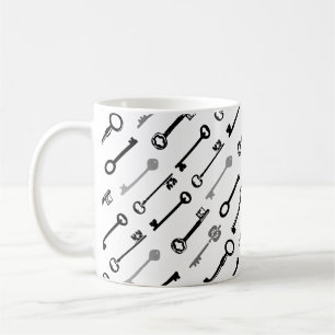 Café Caneca da chave de esqueleto do vintage