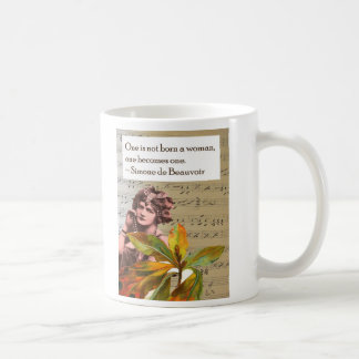 Café Caneca da colagem das citações de Simone de