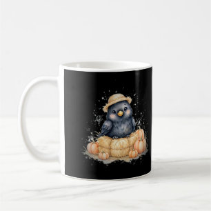 Café Caneca da Colheita com Chapéu de Palha do Corvo Fo
