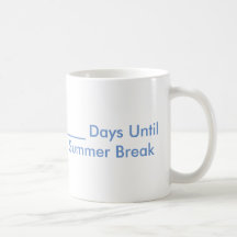 Caneca da contagem regressiva da ruptura de verão