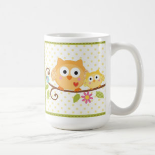 Café Caneca da coruja da árvore de Happi