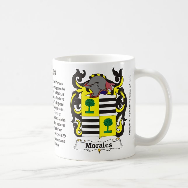 Café Caneca da crista da família de Morales (Direita)