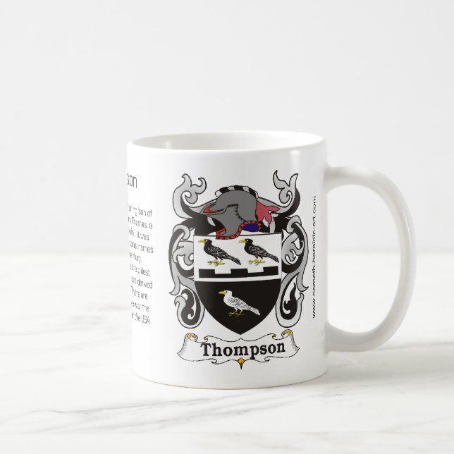 Café Caneca da crista da família de Thompson (Direita)