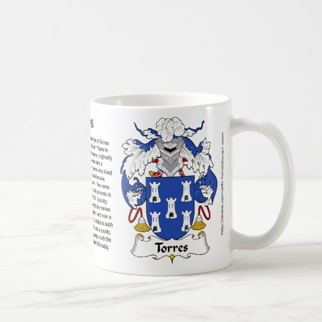 Café Caneca da crista da família de Torres (Direita)