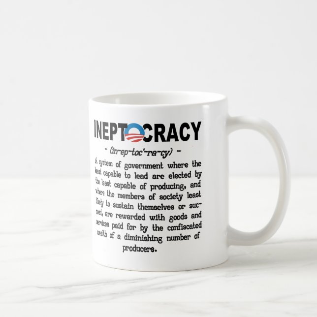 Café Caneca da definição de Ineptocracy da (Direita)