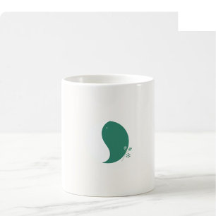 Café Caneca da Fase da Lua de Natal - Branco e Verde