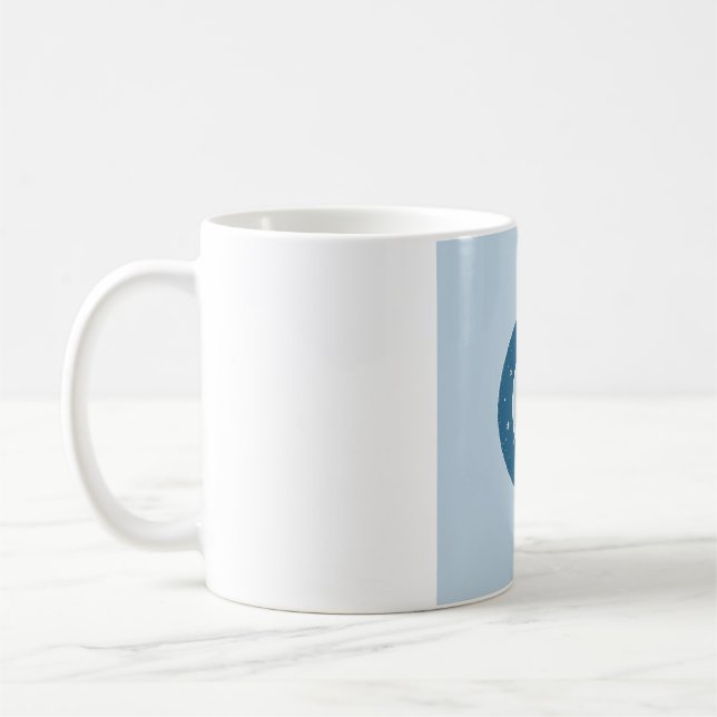 Café Caneca da Fase da Lua de Natal - Gelo e Prata (Esquerda)