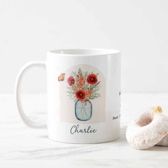Café Caneca da Flor de Nascimento de Agosto (Com Donut)