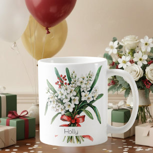 Café Caneca da Flor de Nascimento de Dezembro Hollies