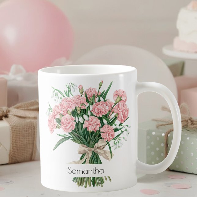 Café Caneca da Flor de Nascimento de Janeiro | Cravos R (Criador carregado)