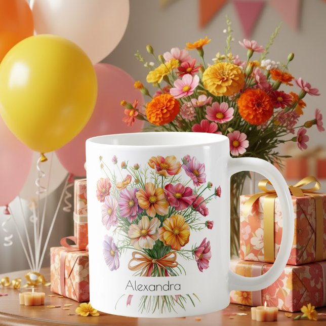 Café Caneca da Flor de Nascimento de Outubro | Calêndul (Criador carregado)