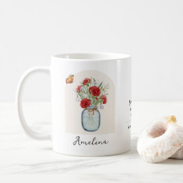 Café Caneca da Flor do Mês de Nascimento de Janeiro