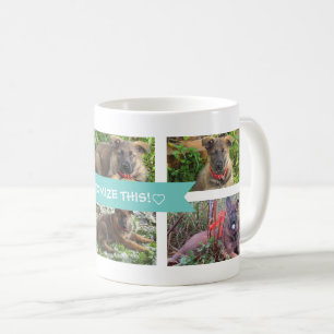 Café Caneca da foto da colagem do animal de estimação