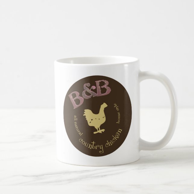 Café Caneca da galinha de B e de país de B (Direita)