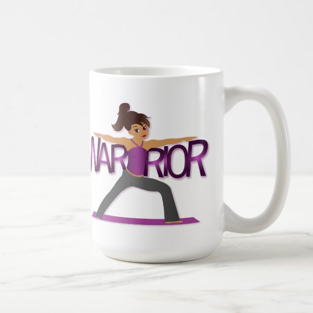 Café Caneca da Garota de Yoga Guerreira (Direita)