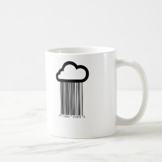 Café Caneca da ilustração da nuvem do código de barras